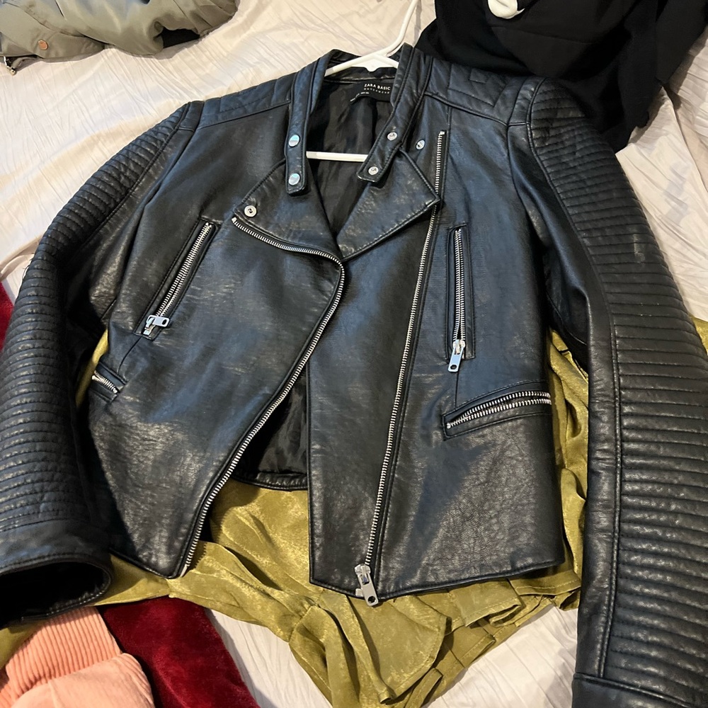 Zara leather jacket